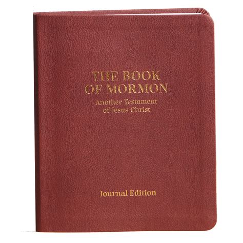 The Book Of Mormon Journal Edition Faux Leather Chestnut 9781639931897