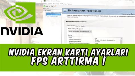 NVIDIA EKRAN KARTI AYARLARI FPS ARTTIRMA GÜNCEL 2020 DRİVER