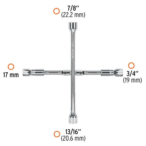 Llave De Cruz 14 Plegable Pulida Y Cromada Truper Herramientas