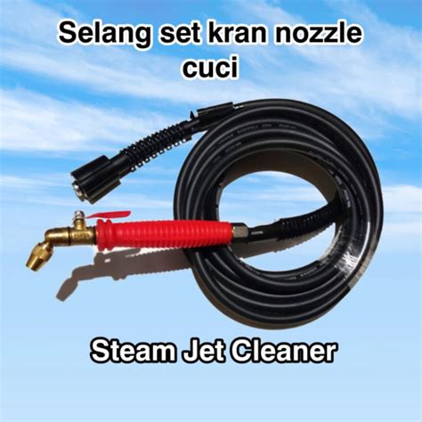 Jual Paket Selang Set Kran Nozel Nozzle Bengkok Cuci Ac Steam Jet