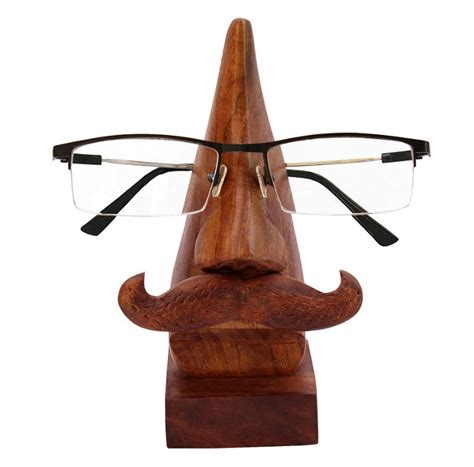 Handmade Wooden Nose Shaped Spectacle Specs Eyeglass Holder Etsy