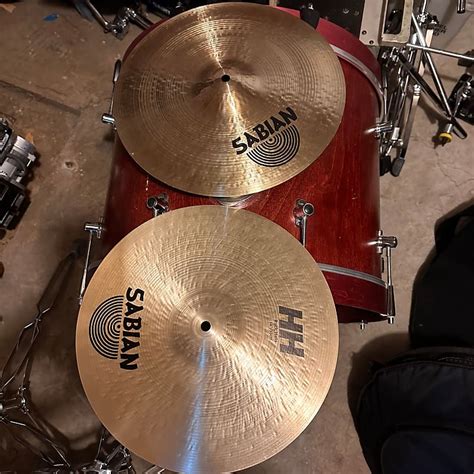 Sabian 14 HH Hand Hammered Rock Hi Hat Cymbals Pair Reverb