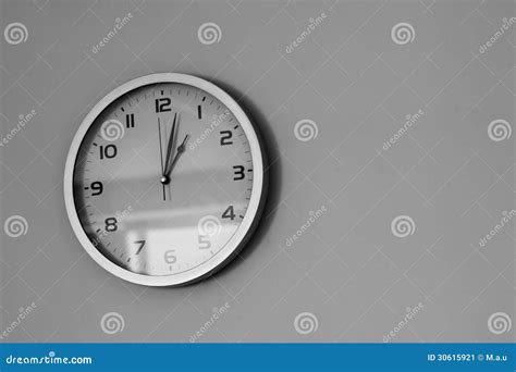 Office clock on wall stock image. Image of hours, single - 30615921