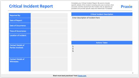 Critical Incidents Template Human Resources Software Online Tools