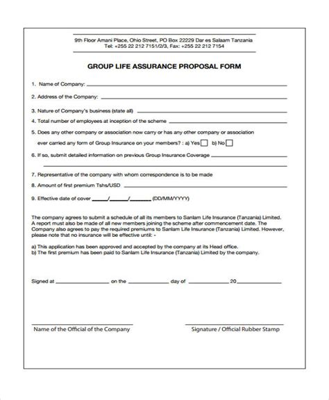 Life Insurance Proposal Template Financial Report