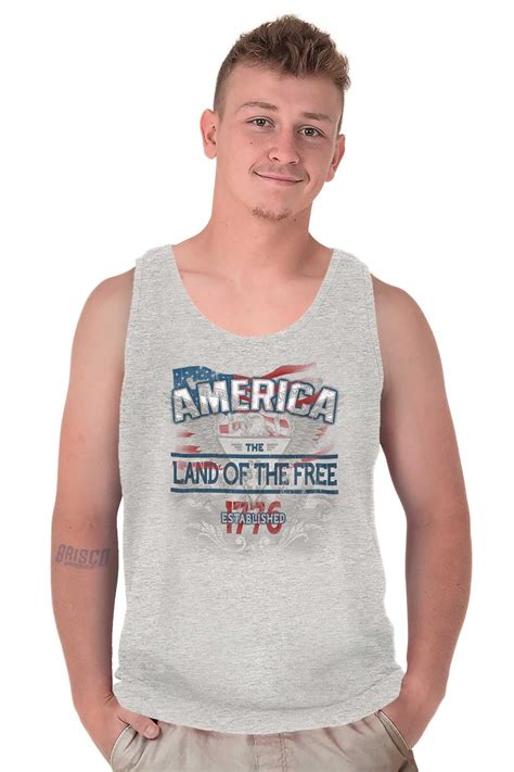 United States Of America Motto Tank Top T Shirts Men Women Brisco