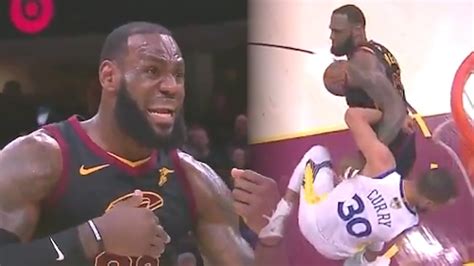 Lebron James Elbows Steph Curry And Draymond Green Almost Suspended