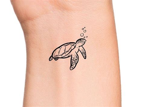 Sea Turtle Temporary Tattoo Etsy Turtle Tattoo Designs Turtle