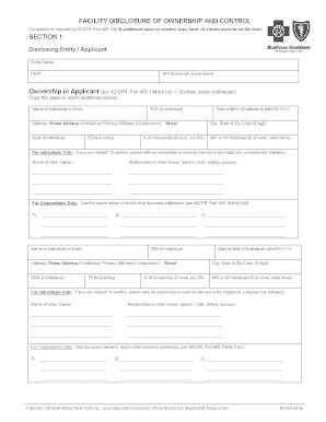 Fillable Online Disclosure Of Ownership And Control Form Facility