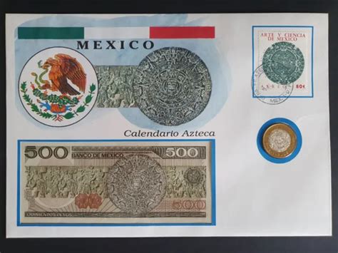 Lettre De Billet Mexique Calendrier Azt Que Pesos Pesos Pi Ce