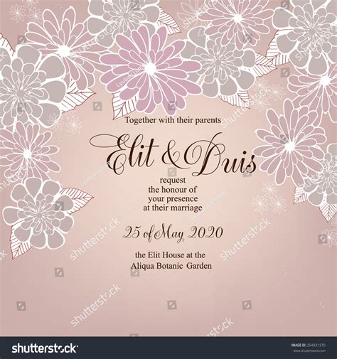 Wedding Invitation Card Stock Vector Royalty Free 254931370 Shutterstock