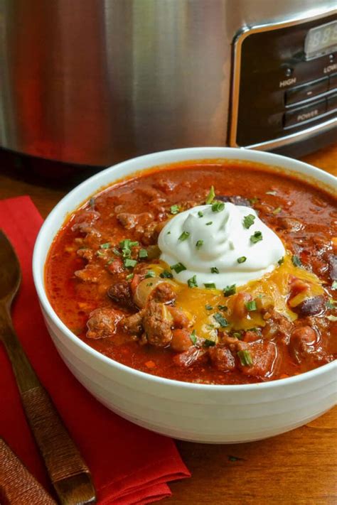 Easy Crock Pot Chili Recipe Small Town Woman