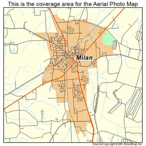 Aerial Photography Map Of Milan Tn Tennessee