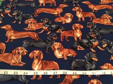 Timeless Treasure Dachshund Dashound Weiner Dog Fabric By