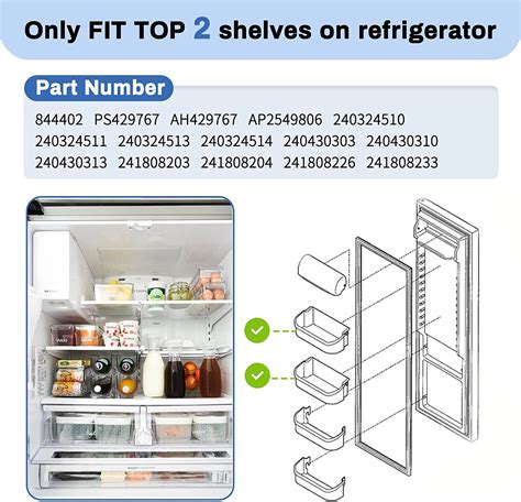 Soobool Refrigerator Door Bin Shelf Replacement Model Item Number