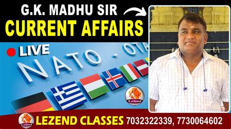 Ll CURRENT AFFAIRS Ll NATO Ll MADHU SIR Ll LEZEND CLSSES Ll YouTube