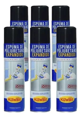 Espuma Poliuretano Expandido Pack X6 Unidad 500ml Kuwait Mm