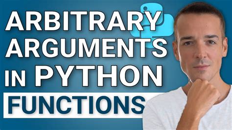 How To Declare Arbitrary Arguments In Python Functions Youtube