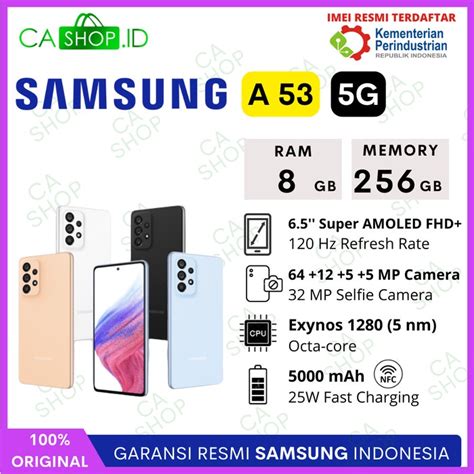 Jual Samsung Galaxy A53 5G NFC 8 128GB 8 256GB Garansi Resmi SEIN