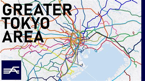 Every Operating Railway System In Greater Tokyo Area Geographic Map