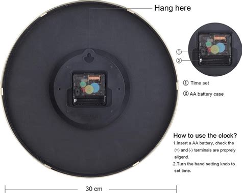 D Stille Gouden Wandklok Werkt Op Batterijen Niet Tikkend Inch