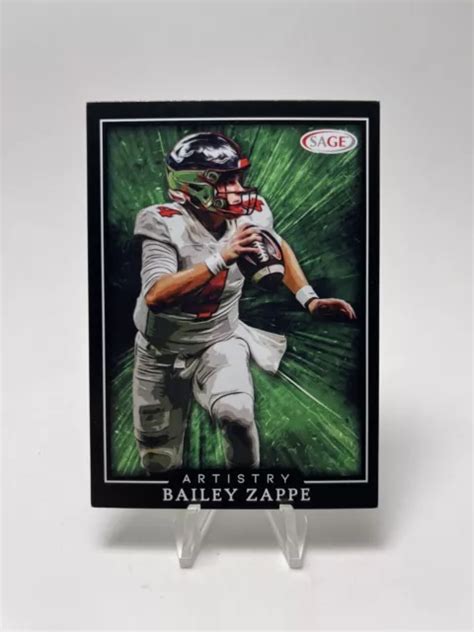 2022 SAGE ARTISTRY #32 Bailey Zappe Western Kentucky Hilltoppers EUR 2 ...