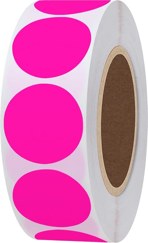 Hybsk Color Coding Dot Labels Inch Round Natural Paper Green Stickers