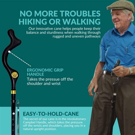 Campbell Posture Cane For Men And Women Walking Canes For Seniors