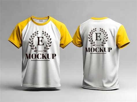 Plantilla De Maqueta Frontal Y Posterior De Camiseta Deportiva Blanca