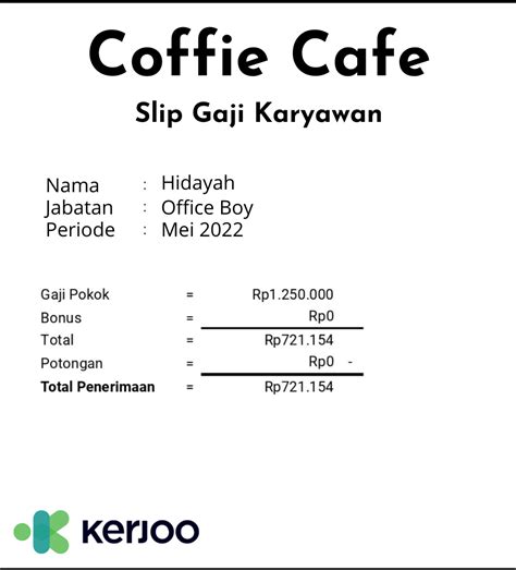 Format Slip Gaji Karyawan Lengkap Dengan Contoh