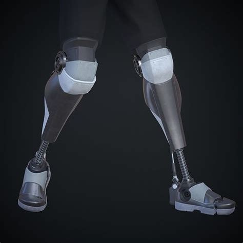 Sci Fi Robotic Leg 3d Model Rigged Cgtrader