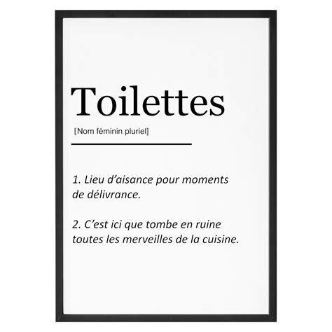 Affiche Toilette Humour Affiche WC Originale La French Touch