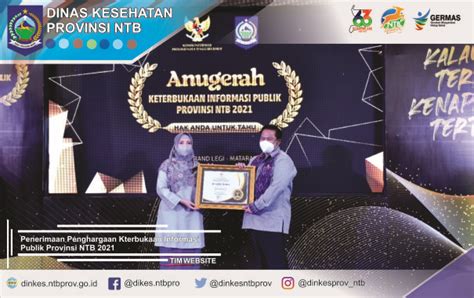 Dinas Kesehatan Provinsi Ntb Raih Penghargaan Anugrah Keterbukaan