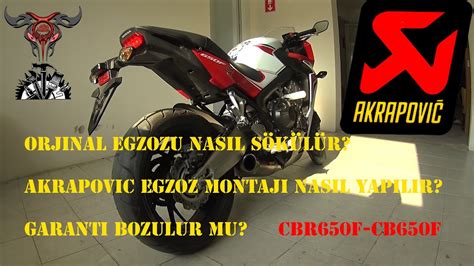 Honda Cbr650f Cb650f Akrapovic Exhaust Full System Racing Line Titanium Assembly Egzoz