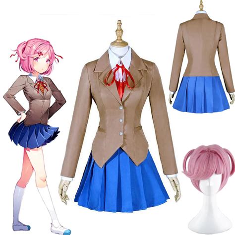 Game Doki Doki Literature Club Monika Cosplay Sayori Yuri Natsuki