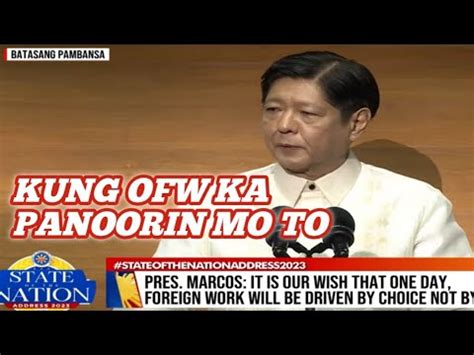 SA SONA Ni Pres Bongbong Marcos 2023 Binigyang Diin Ang Prayoridad