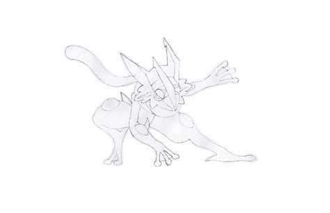 Greninja Ash Form Sketch by BoomKey on DeviantArt