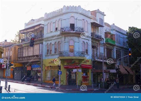 Vintage Architecture Allenby Street Tel Aviv Israel Editorial Stock