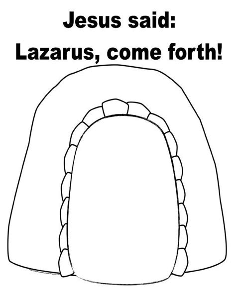 Lazarus Tomb Craft Free Printable