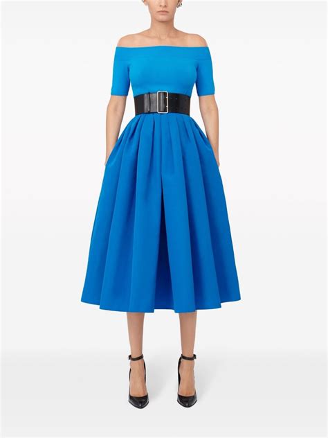 Alexander Mcqueen Pleated Midi Skirt Farfetch