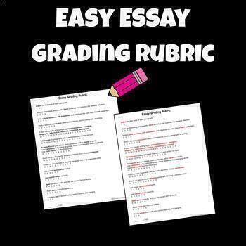 Easy Essay Grading Rubric Narrative Opinion Persuasive Research