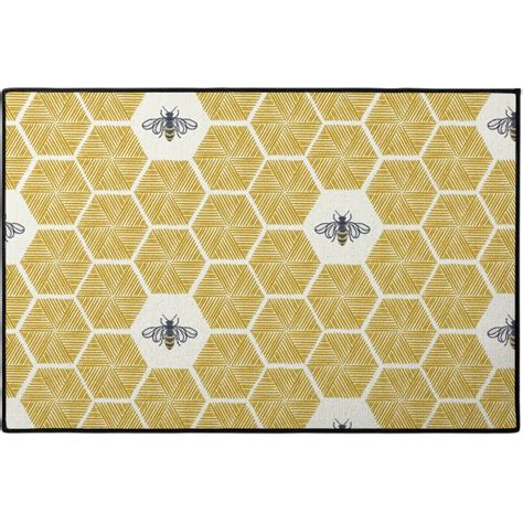 Bees & Honeycomb - Gold Door Mat | Shutterfly