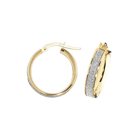 9ct Yellow Gold 15mm Hoop Earrings Cands