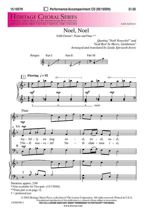 Sacred Christmas Choral Music Sheet Music At Jw Pepper Noel