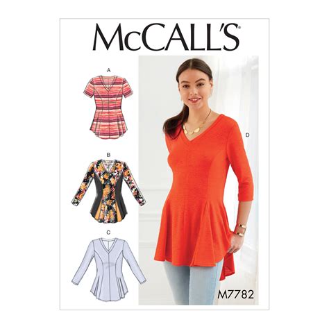 McCall's Sewing Pattern Misses' /Women's Tops-8-10-12-14-16 - Walmart ...