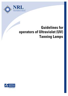 Fillable Online Guidelines For Operators Of Ultraviolet Uv Tanning