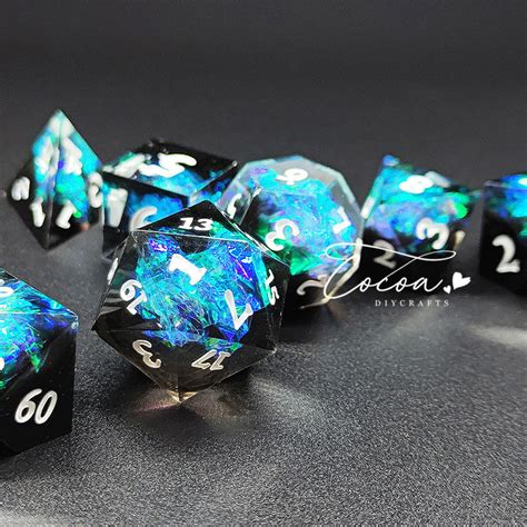 Pcs Set Dnd Dice Resin Mold Polyhedral Game Dice Silicone Etsy