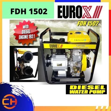 Eurox Diesel Water Pump Single Cylinder 4 Stroke Air Cooled Engine