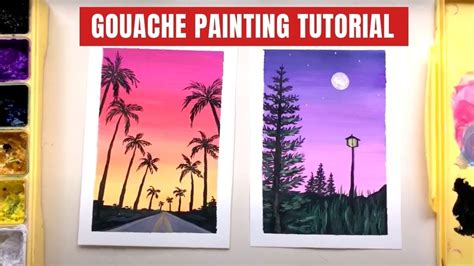 Miya Himi Gouache Landscape Painting Tutorial For Beginners Learn