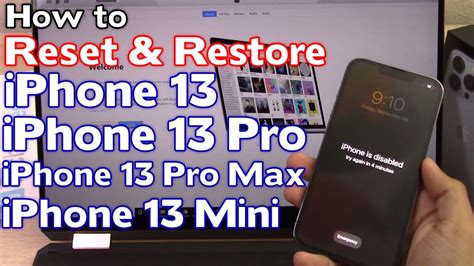 How To Reset Restore Iphone 13 Pro Pro Max Mini Factory Reset Forgot Passcode Iphone Is Disabled